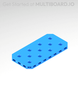 4x2 MU - Small Thread SU - MultiBoard Plate 3d model