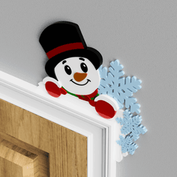 Santa Claus Christmas Door Topper 3d model