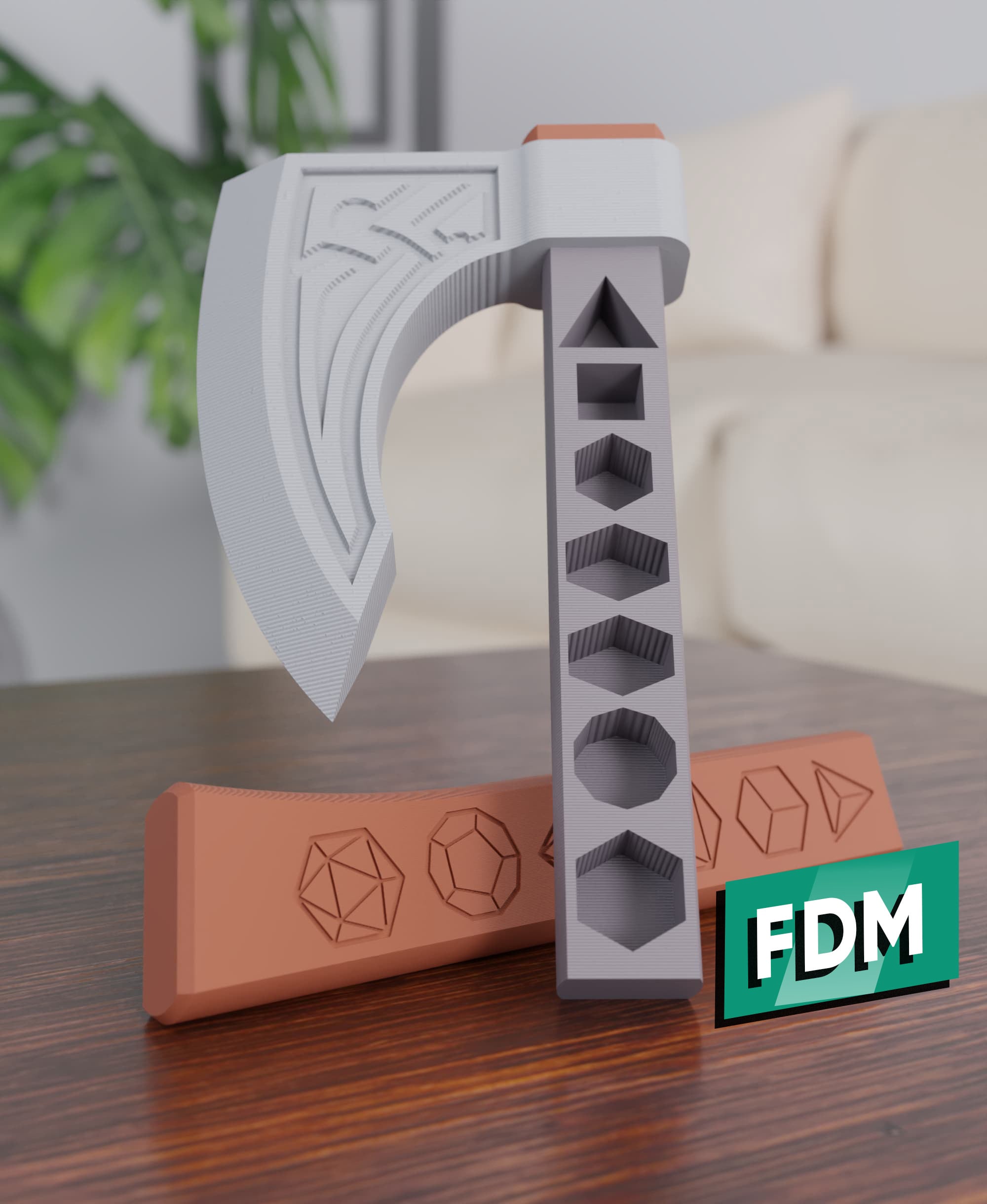 RPG - Axe Dice Holder 3d model
