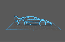 Ferrari - F40 L Wall Art 3d model