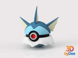 Vaporeon Poke Ball 3d model
