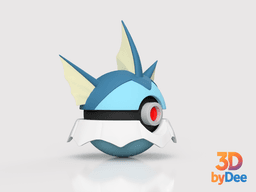 Vaporeon Poke Ball 3d model