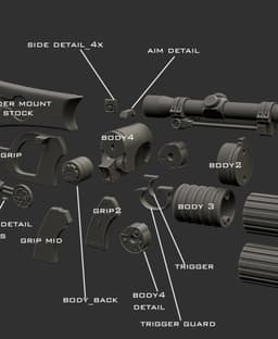 EE-3 Carbine Rifle 3d model