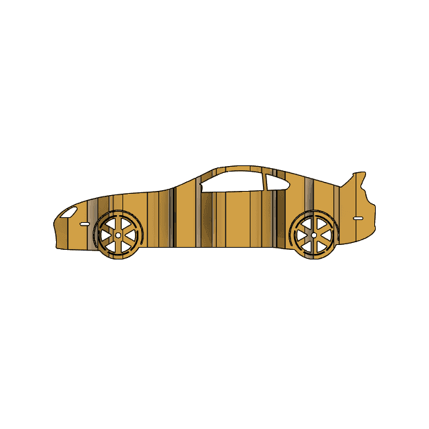 MK4 Supra 3D Car Flip Art 3d model