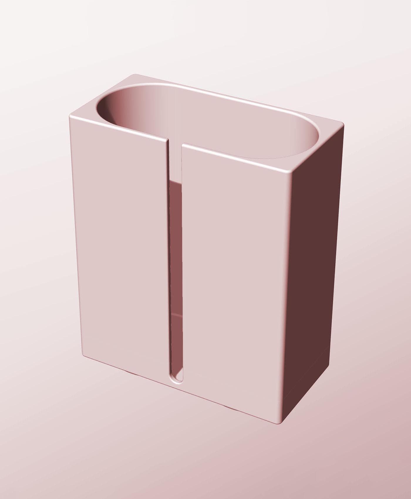 CX68-180-SB Modular slotted component container modern decor 3d model
