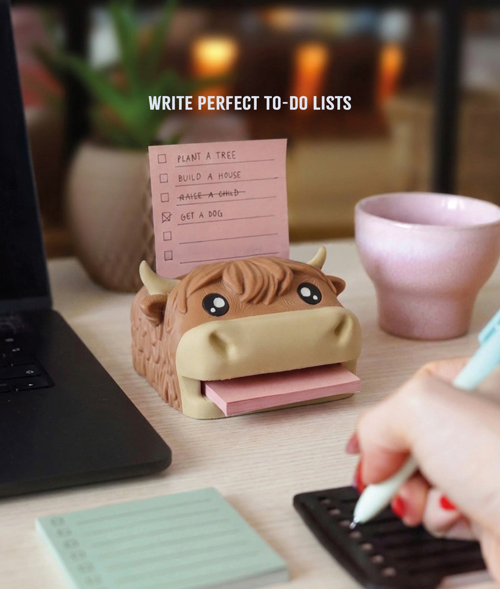 Highland Cow Desk Organizer 3d model