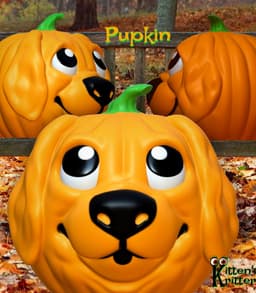 Puppy Dog Pumpkin Home Decor 3d model