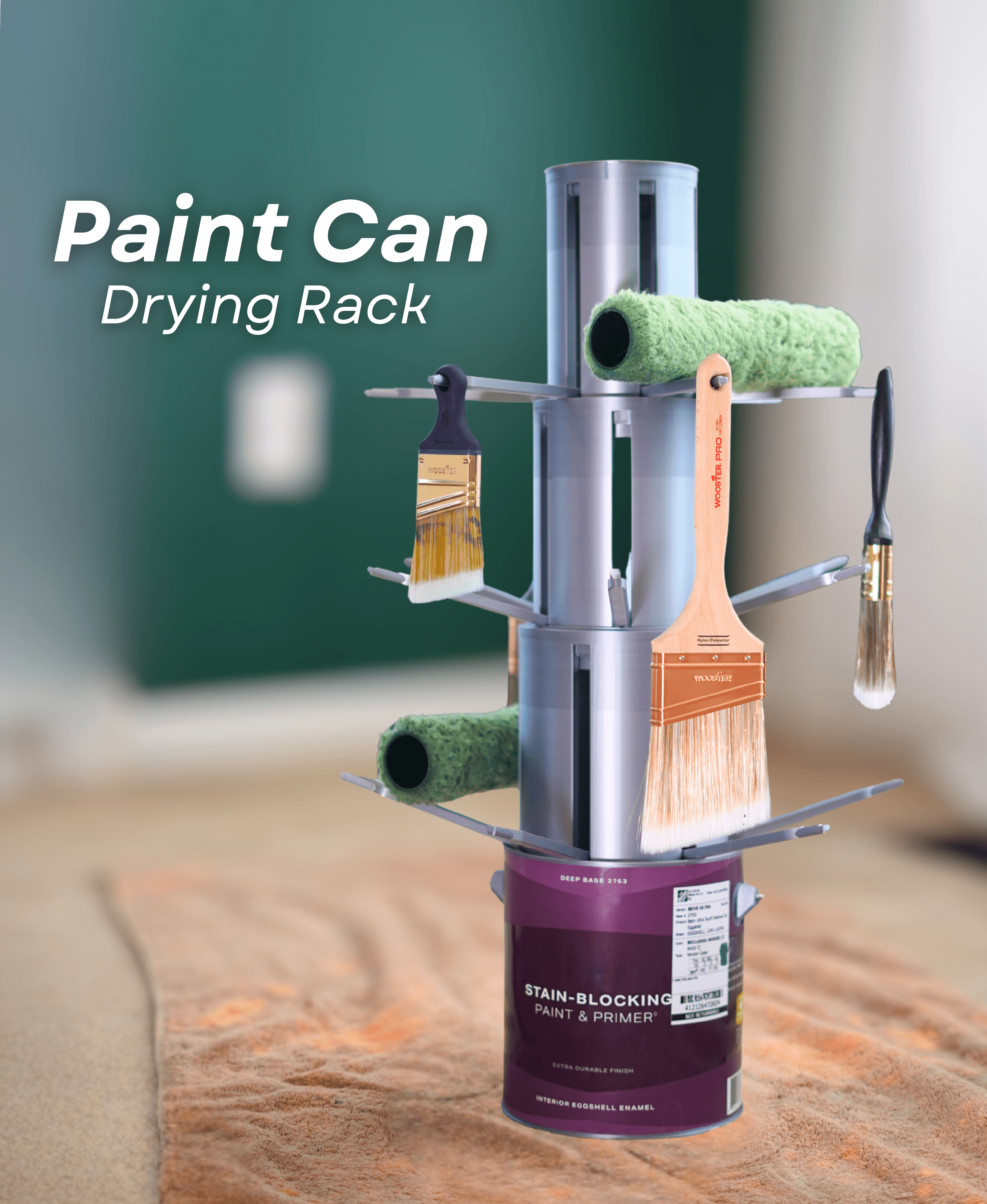 Paint Can Drying Rack 3d model