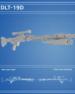 DLT-19D Blaster - Star Wars 3d model