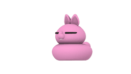 Sleeping Easter Bunny 3d model