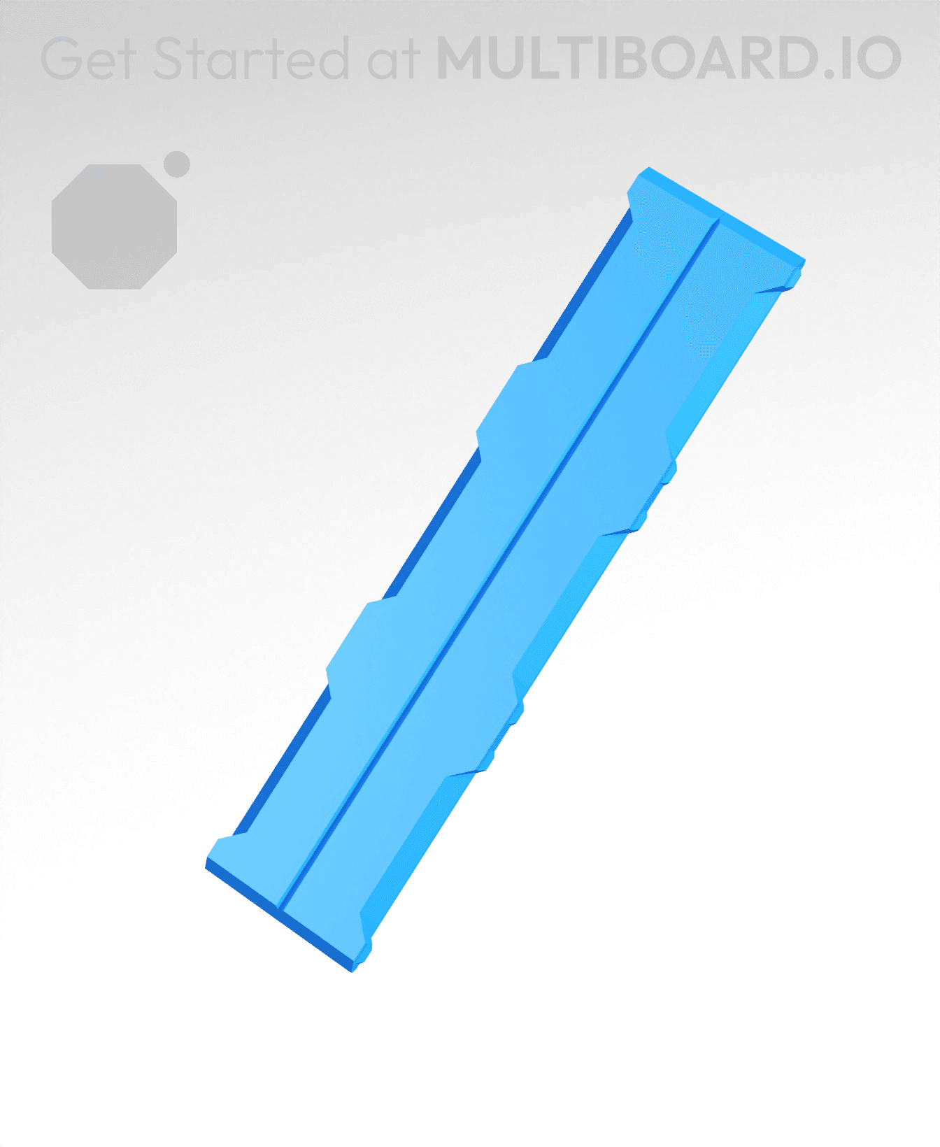 Plain - 1.5 LU Bin Fit - II Fold-In Locked Lite Rail (3 MU Rail) 3d model