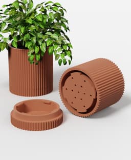 Planter Set (with secret drip tray) - ZIG Collection 3d model