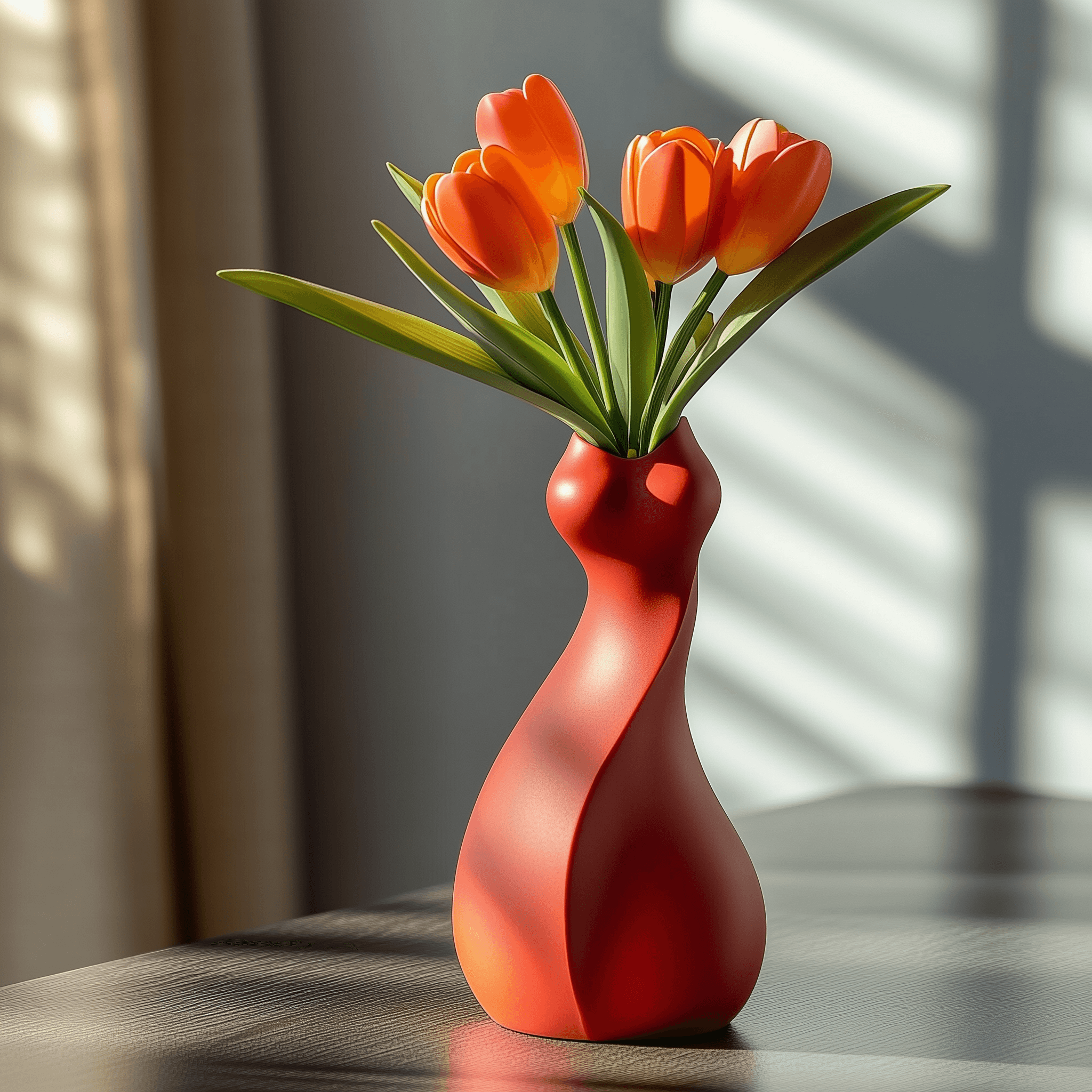 Scarlet Vase for Bold Home Decor 3d model