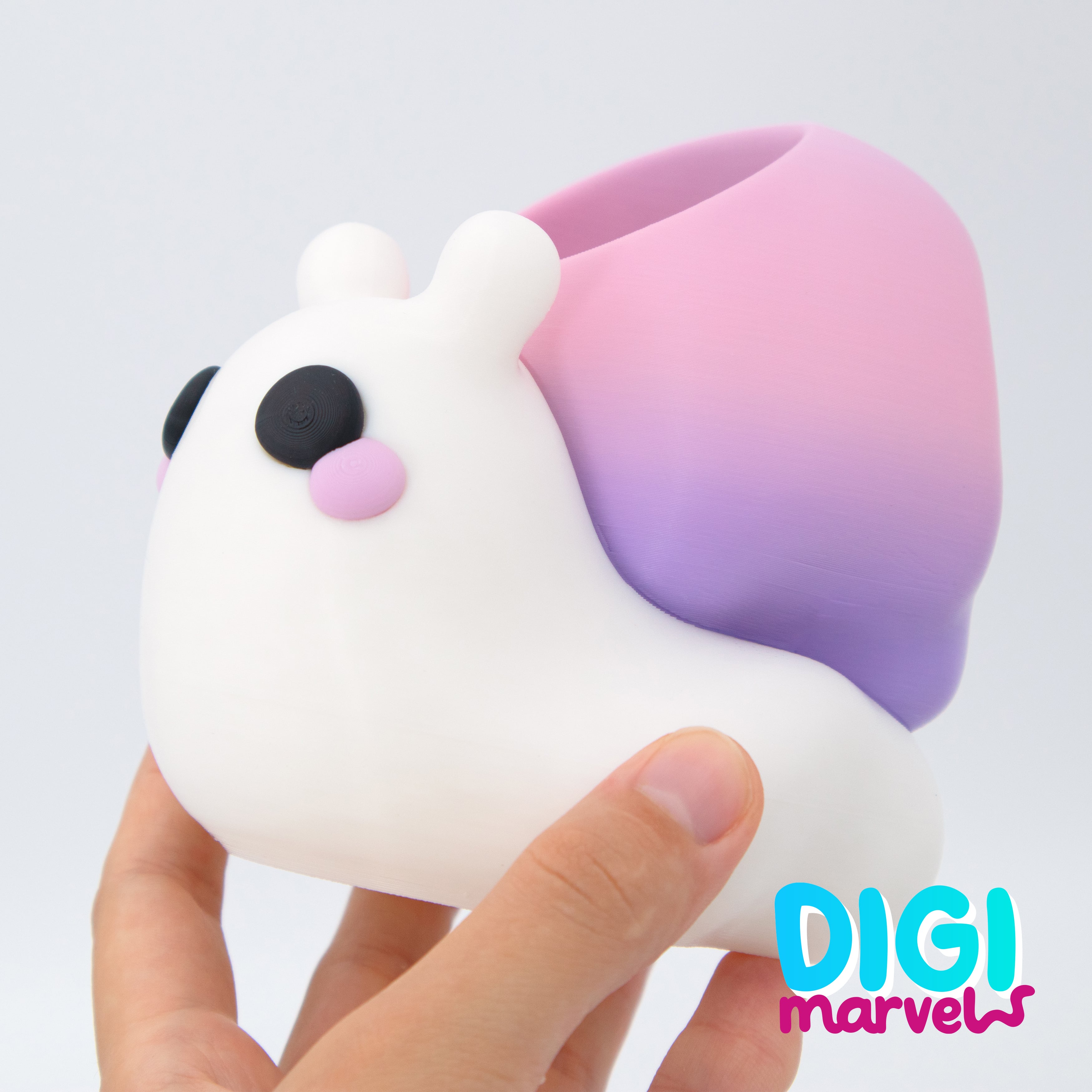 Ghosty Snail Holder (AMS and No AMS) 3d model