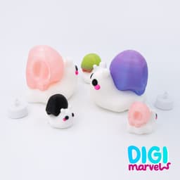 Ghosty Snail Holder (AMS and No AMS) 3d model