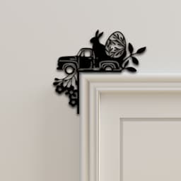 Rabbit Door Corner Decor 3d model