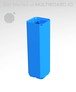 1x1x3 CU - Simple Walls - Multibin Shell 3d model