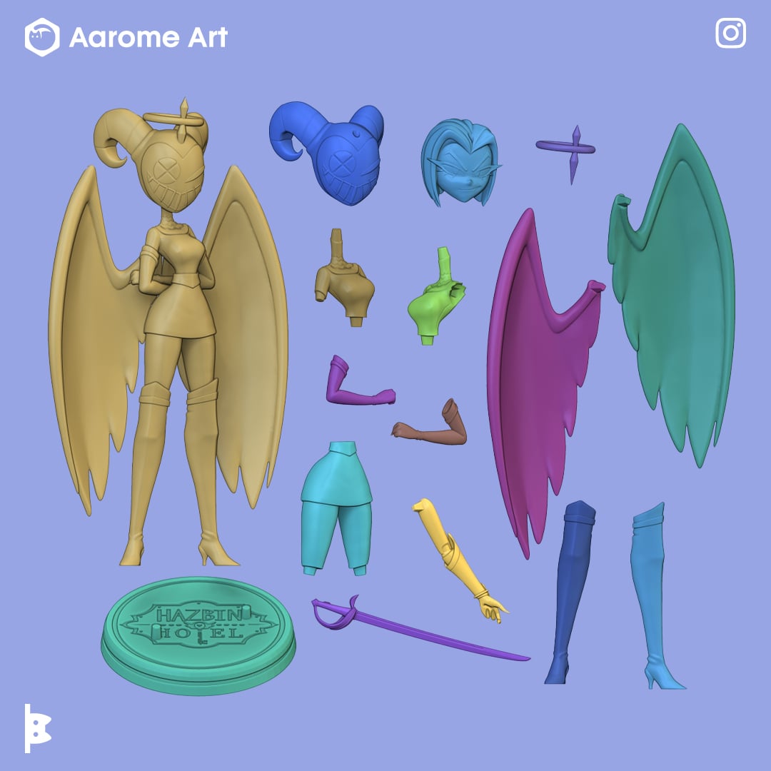Lute Hazbin Hotel 3d model