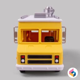 Burger food truck 3d model