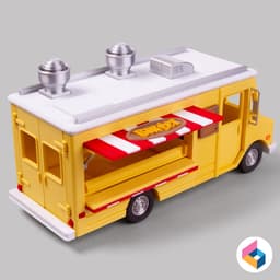 Burger food truck 3d model