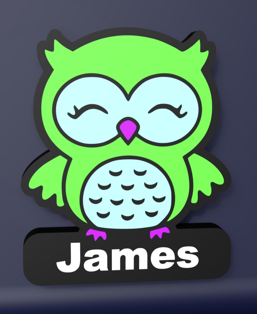 Cute Owl – LED Strip compatible 3d model