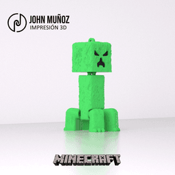 creepers minecraft keychain figure 3d model