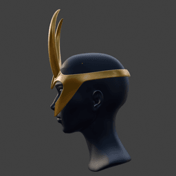 Loki Crown - God of Mischief Headpiece 3d model