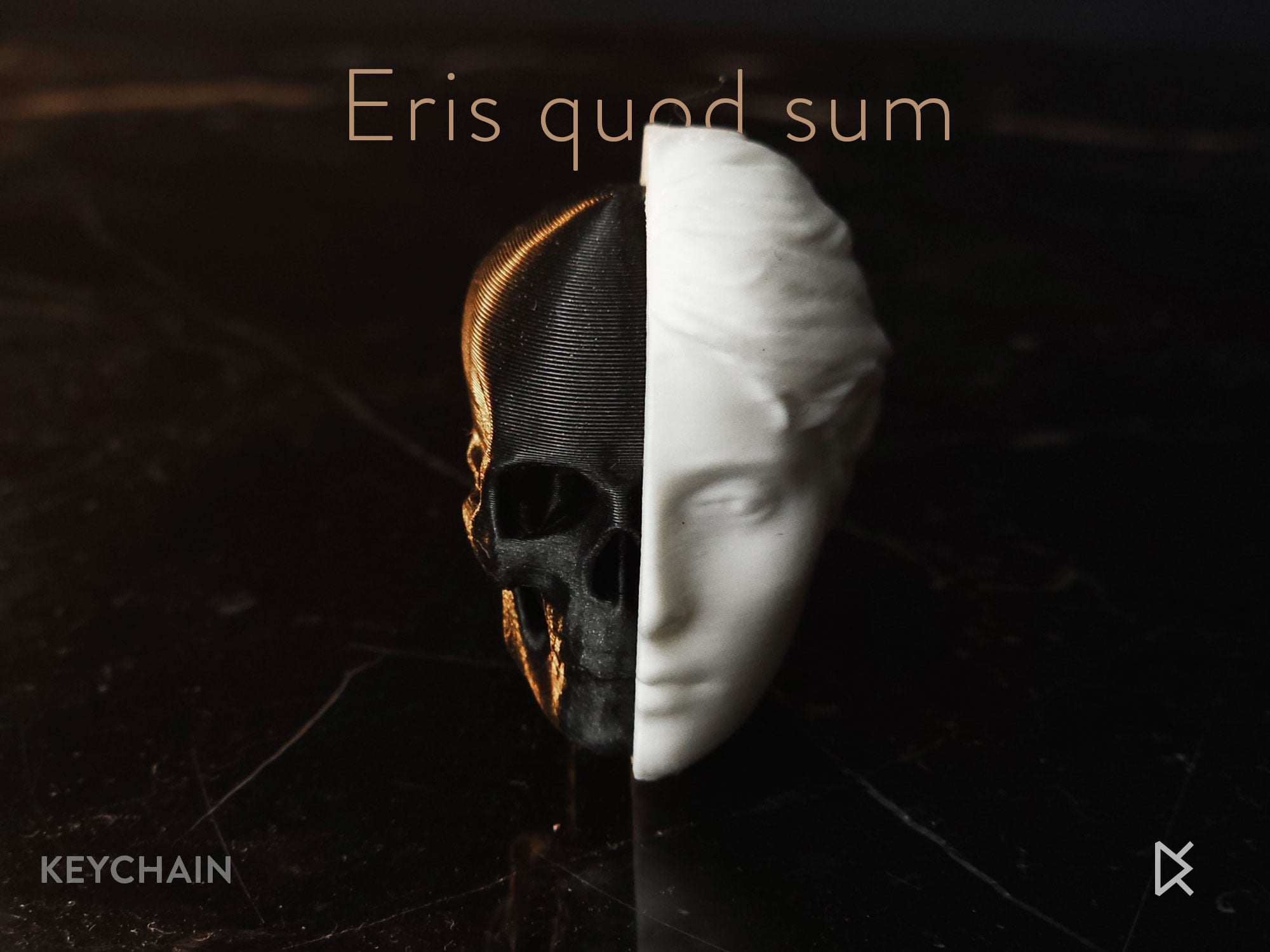 Memento Mori - Skull keychain 3d model