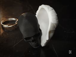 Memento Mori - Skull keychain 3d model