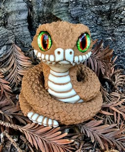 Rattlesnake Peeperz 2 Versions Realistic Glass and Painted Eyes 3d model