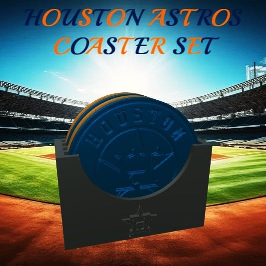 Houston Astros Coaster Set (MLB) 3d model