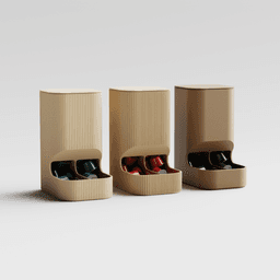 Coffee Capsule Holder - Fluted Pattern - Nespresso Vertuo Dolce Gusto Pod Organizer 3d model