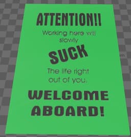 Work Sucks Plaque 3d model