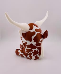 Texas Longhorn Cow Sitting 3d model