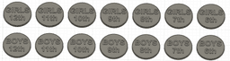 Scavenger Hunt Tokens for Church Students Program 3d model
