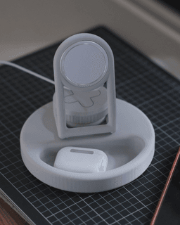 Rotatable MagSafe Bedside Dock – 3D Printed Stand 3d model
