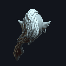 Female Orc v2 Action Figure Head 3d model