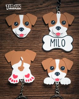 JACK RUSSELL KEYCHAIN SET 3d model
