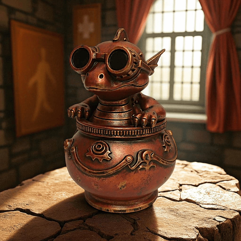 Steampunk Baby Dragon Jar 3d model