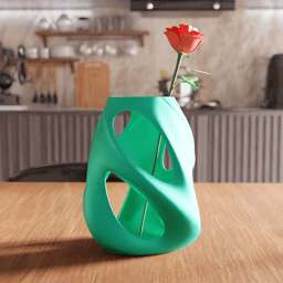 Organic Twisted Cutout Vase 3d model