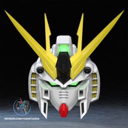 RX-93 NU Mecha Helmet 3D Printer STL File 3d model