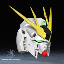 RX-93 NU Mecha Helmet 3D Printer STL File 3d model