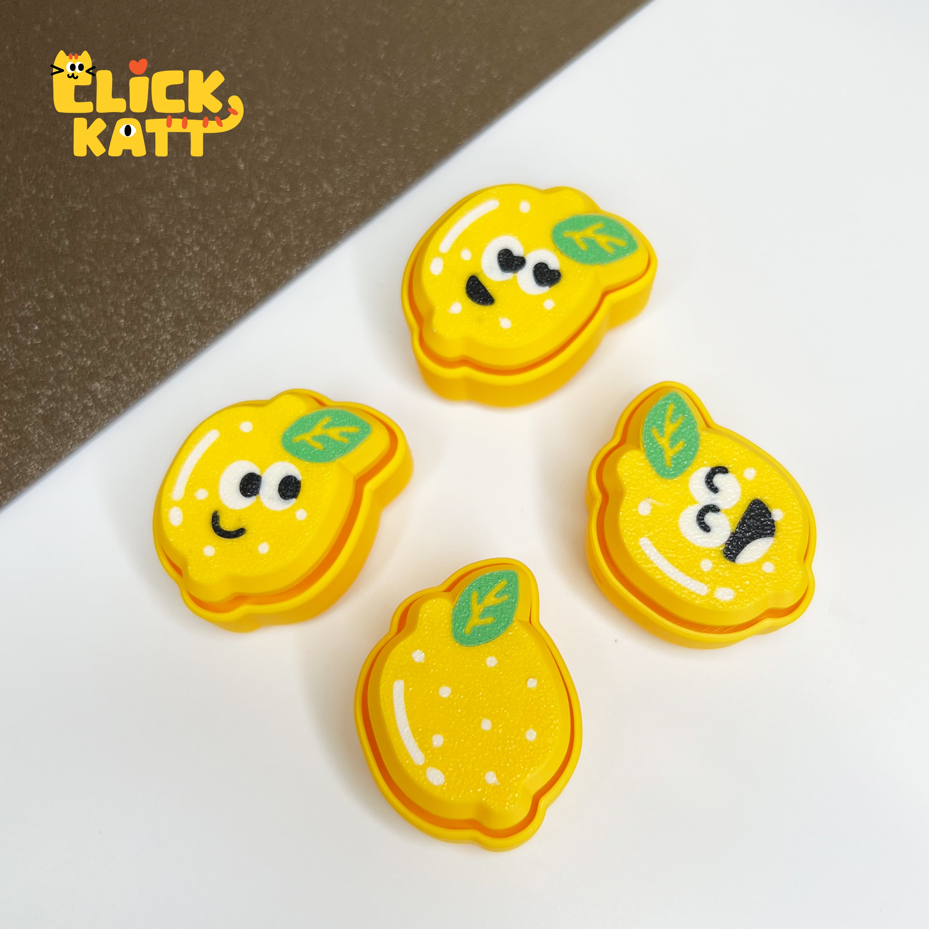 Lemon - Clicker Fidget Toy Keychain 3d model