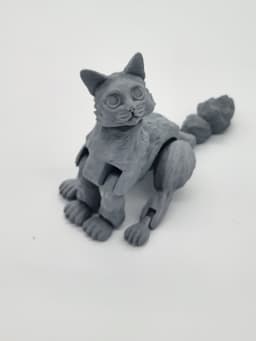Flexi fluffy cat 3d model