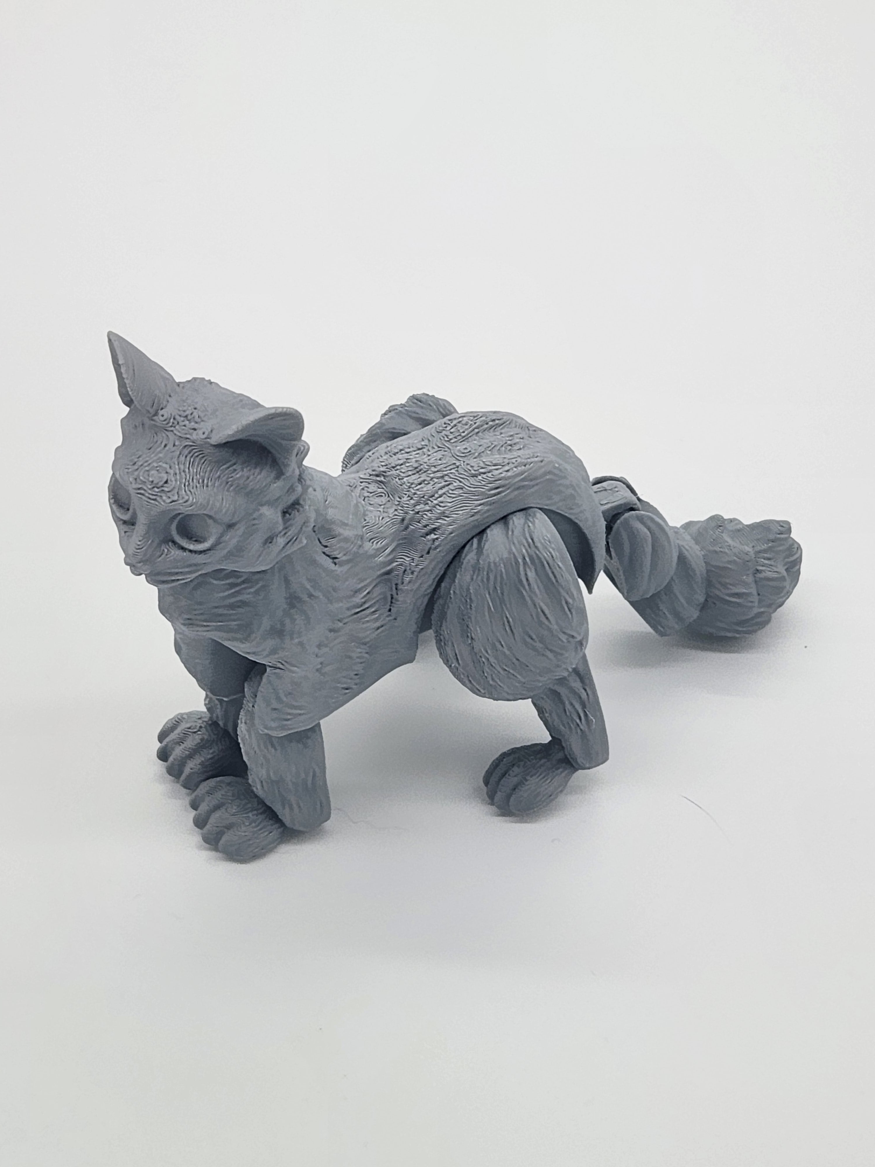 Flexi fluffy cat 3d model