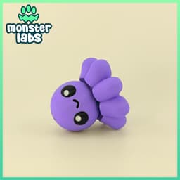 Cute Octopus Fidget Clicker Keychain 3d model