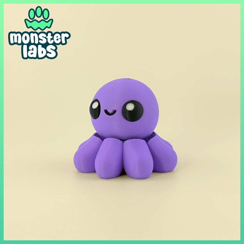 Cute Octopus Fidget Clicker Keychain 3d model