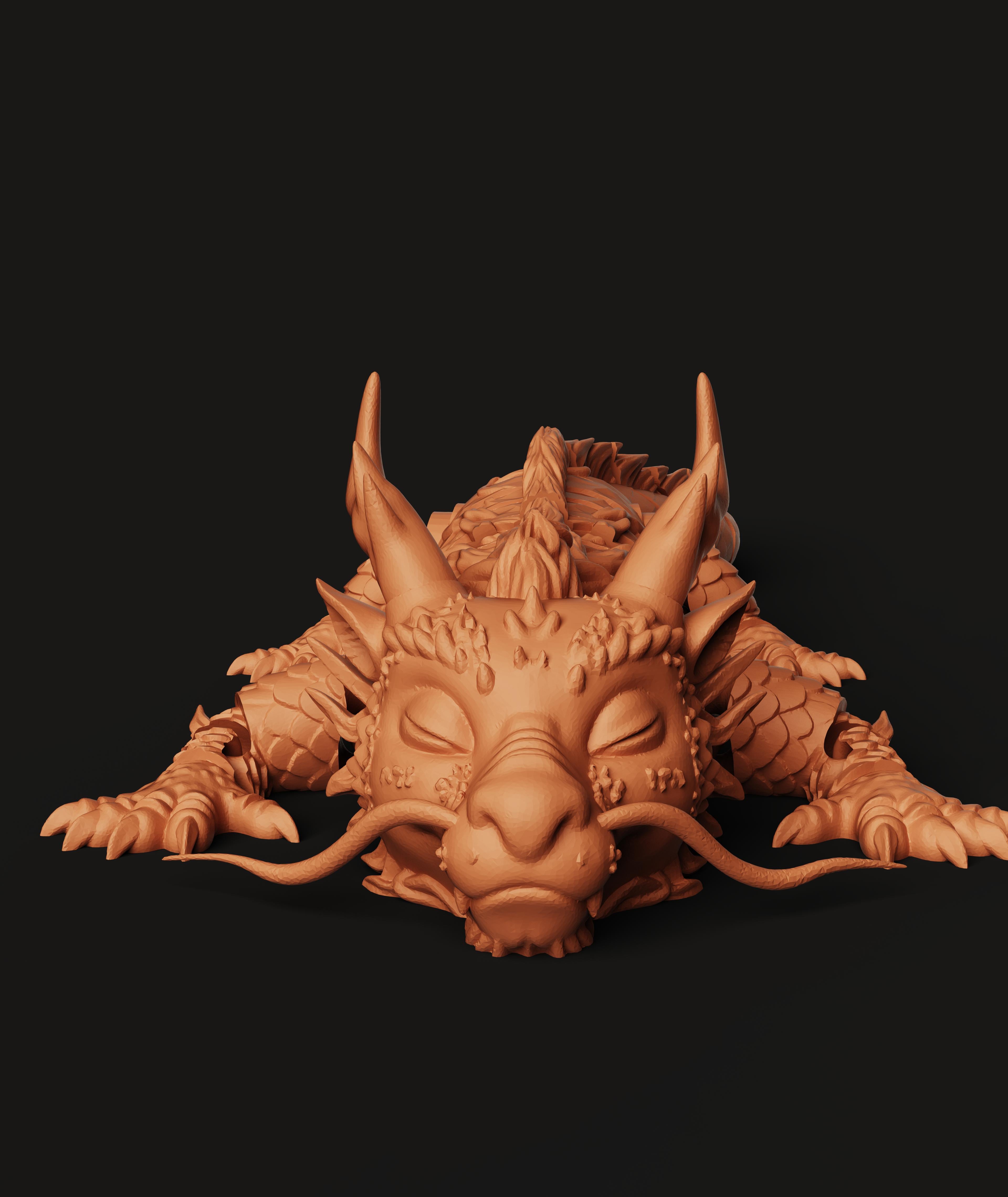 Imperial Dragon Articulated Multi-Color 3MF | Fantasy Model | Bambu Ready 3d model