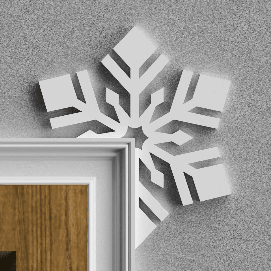 Snowflake Door Topper 3d model
