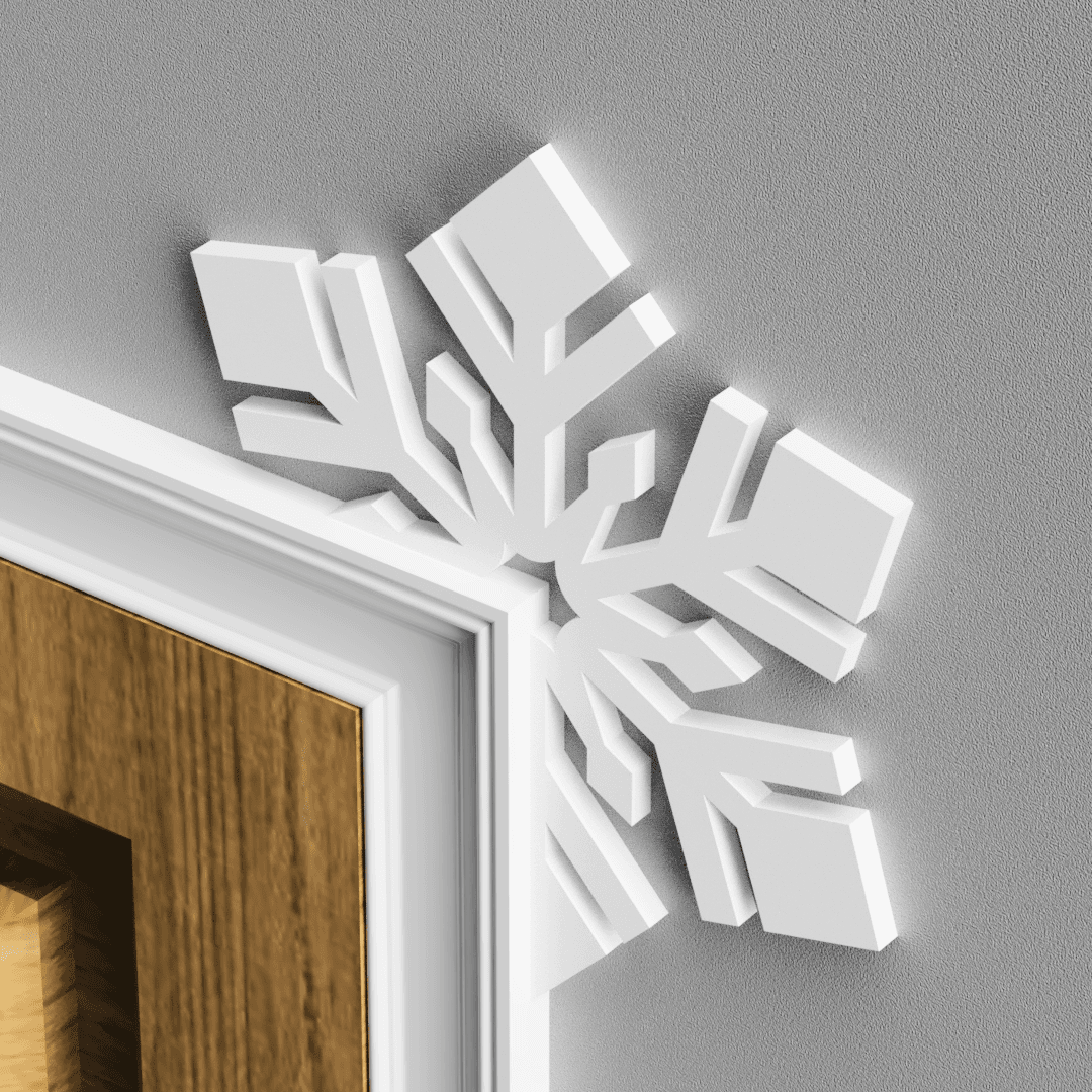 Snowflake Door Topper 3d model